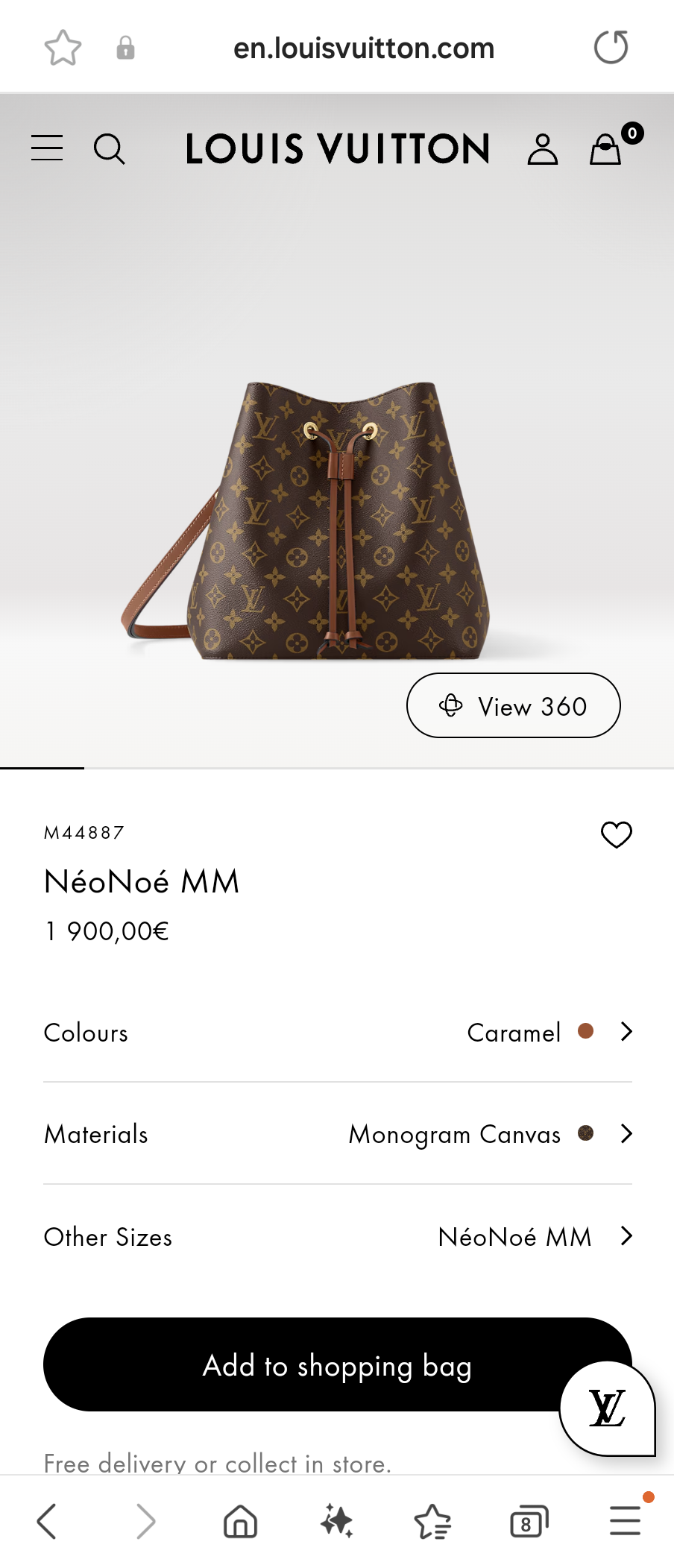 루이비통 M44887 네오노에 MM