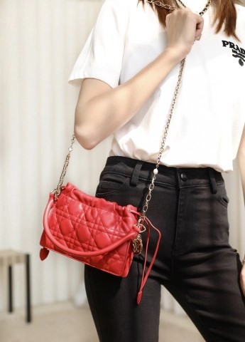 Dior Lady Dior Milly 미니 레드 까나쥬 양가죽 50981ONMJ