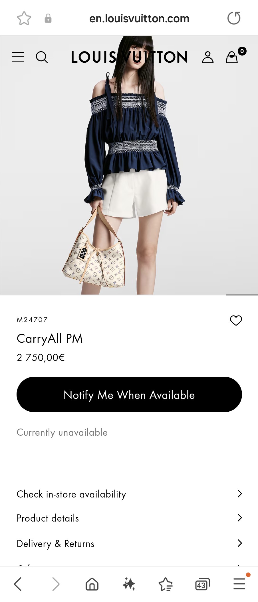 루이비통 M24707캐리올 PM