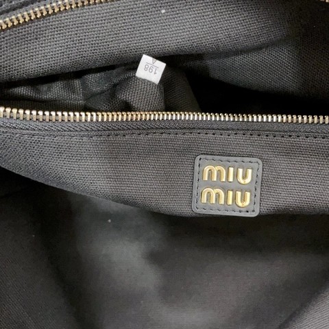 미우미우 아이비 코듀로이 백 5BG276 블랙 M1