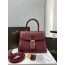 Delvaux Brillant MM Surpiqué 그레인 송아지 가죽 보르도