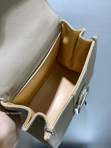 Delvaux Brillant Mini Surpiqué 그레인 송아지 가죽 Tourterelle I - 아이보리