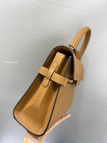 크리스피 송아지 가죽의 Delvaux Tempête MM AA0611AMF0ADNDO 베지탈 - 아이보리