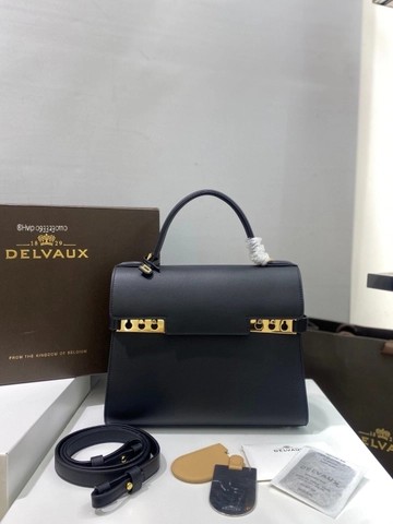 Delvaux Tempête MM, 실키 송아지 가죽 AA0611BQS099ZDO 블랙 GHW