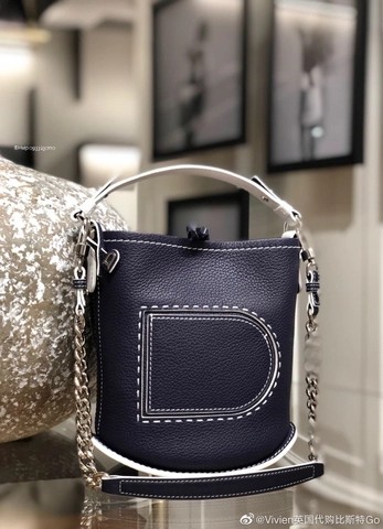 Delvaux 배터리 미니 버킷 Surpiquéen Taurillon Soft AA0607ATT0ADNDO