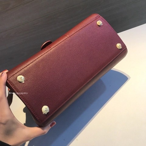 Delvaux Brillant 미니 로데오 송아지 가죽 로즈우드