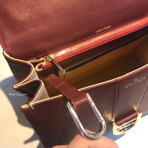 Delvaux Brillant MM 로데오 송아지 가죽 로즈우드