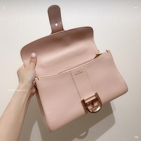Delvaux Brillant MM 로데오 송아지 가죽 핑크(가로형)