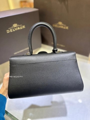 Delvaux Brillant MM 로데오 송아지 가죽 블랙 (가로형)