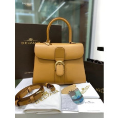 Delvaux Brillant MM 박스 카프 베이지