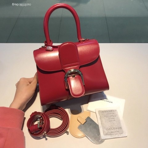 Delvaux Brillant MINI 박스 카프 와인