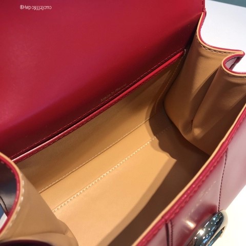 Delvaux Brillant MINI 박스 카프 와인