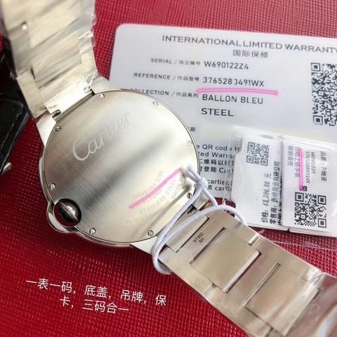 까르띠에 발롱 블루 드 W69012Z4 시계 42mm