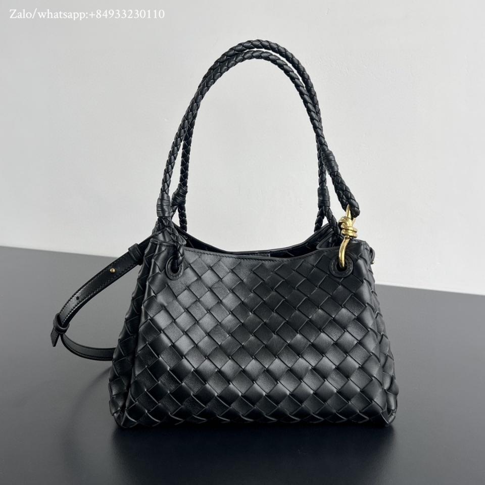 보테가 베네타 미디엄 파라슈트 블랙 835921 29.5x17.5x18.5cm