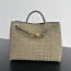 BOTTEGA VENETA 미디엄 안디아모 사이프러스 스웨이드 743572 32x25x11cm