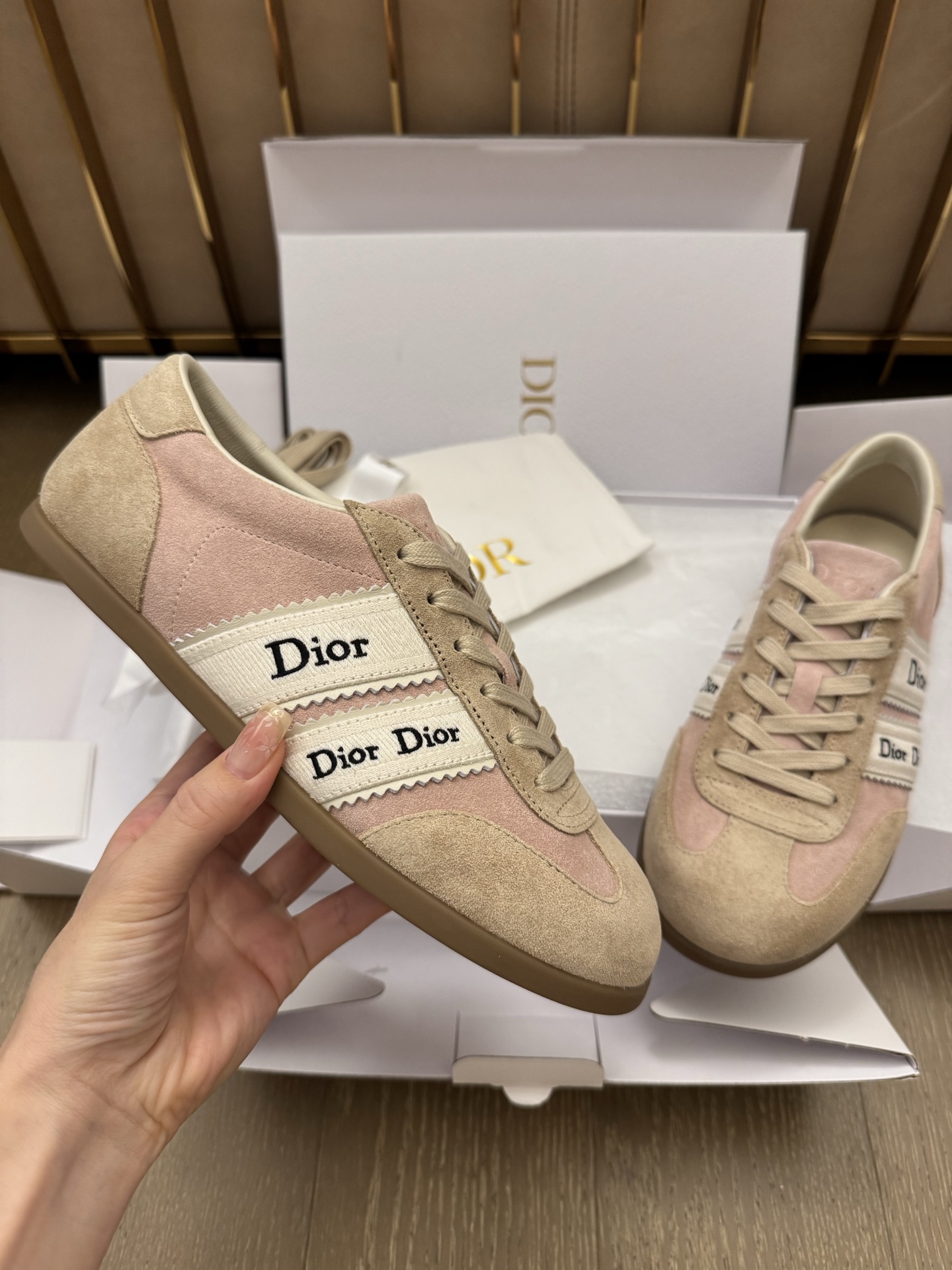 Dior Ribbon 26 신상 독일군 스니커즈 여성용