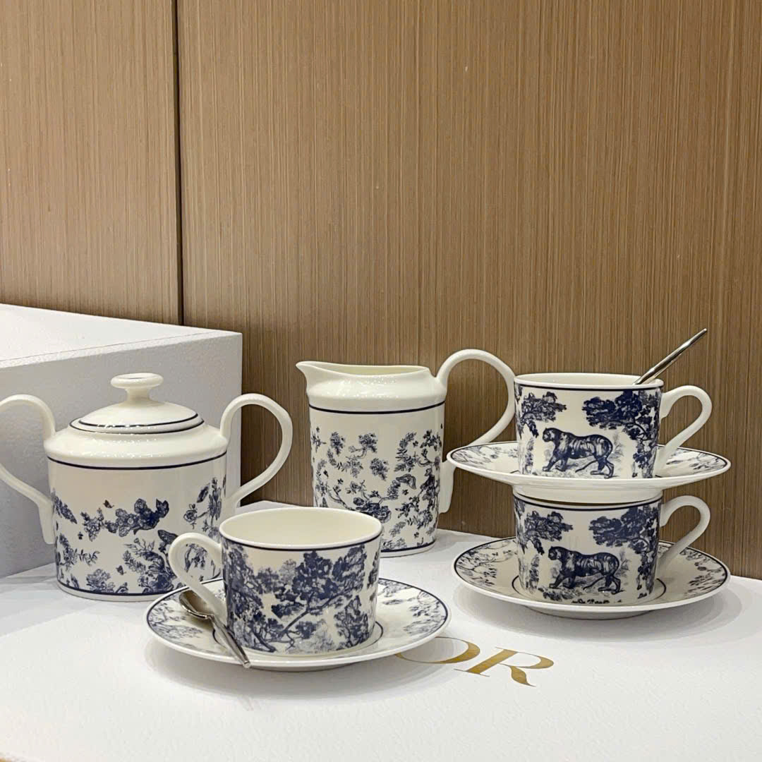 디올 블루 루이 시리즈 본차이나 커피 세트 15종