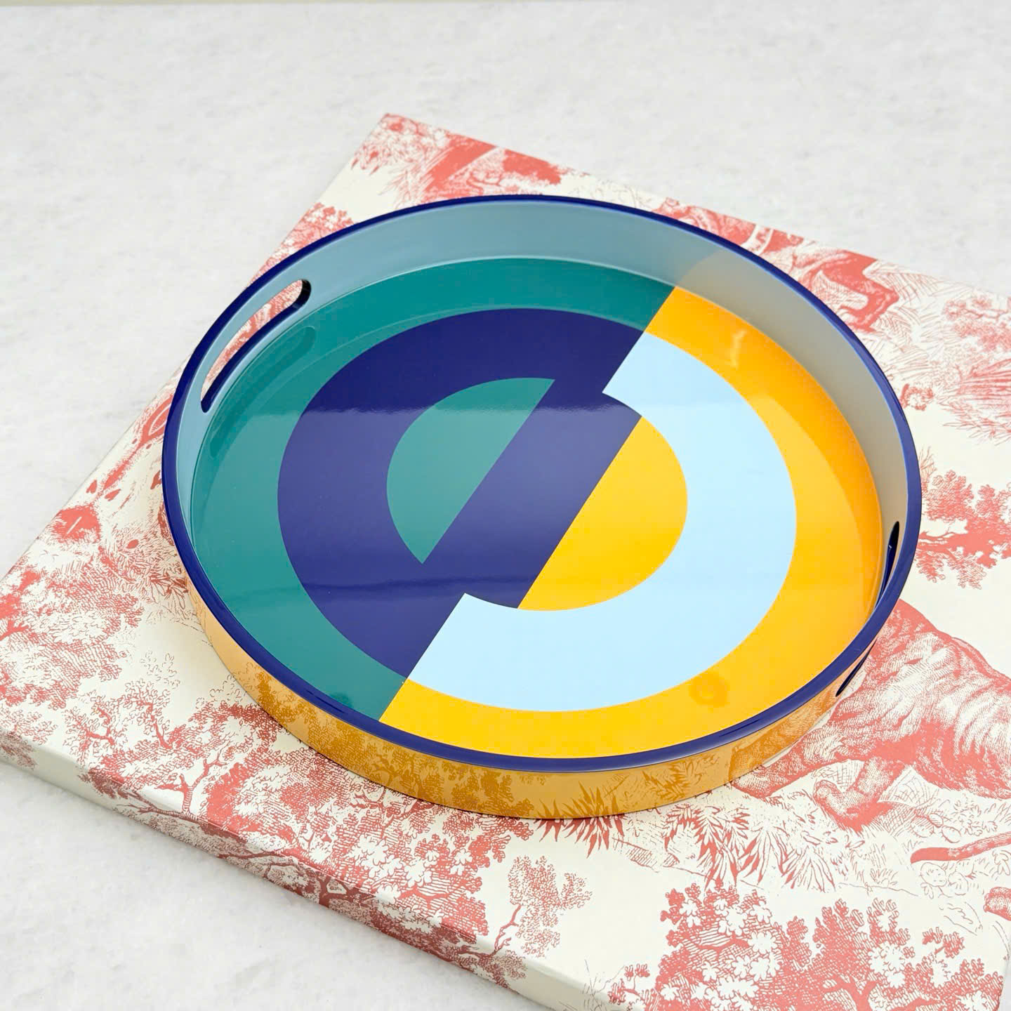 디올 스몰 트레이 4509780 CD 앙트르라세 패턴 시리즈