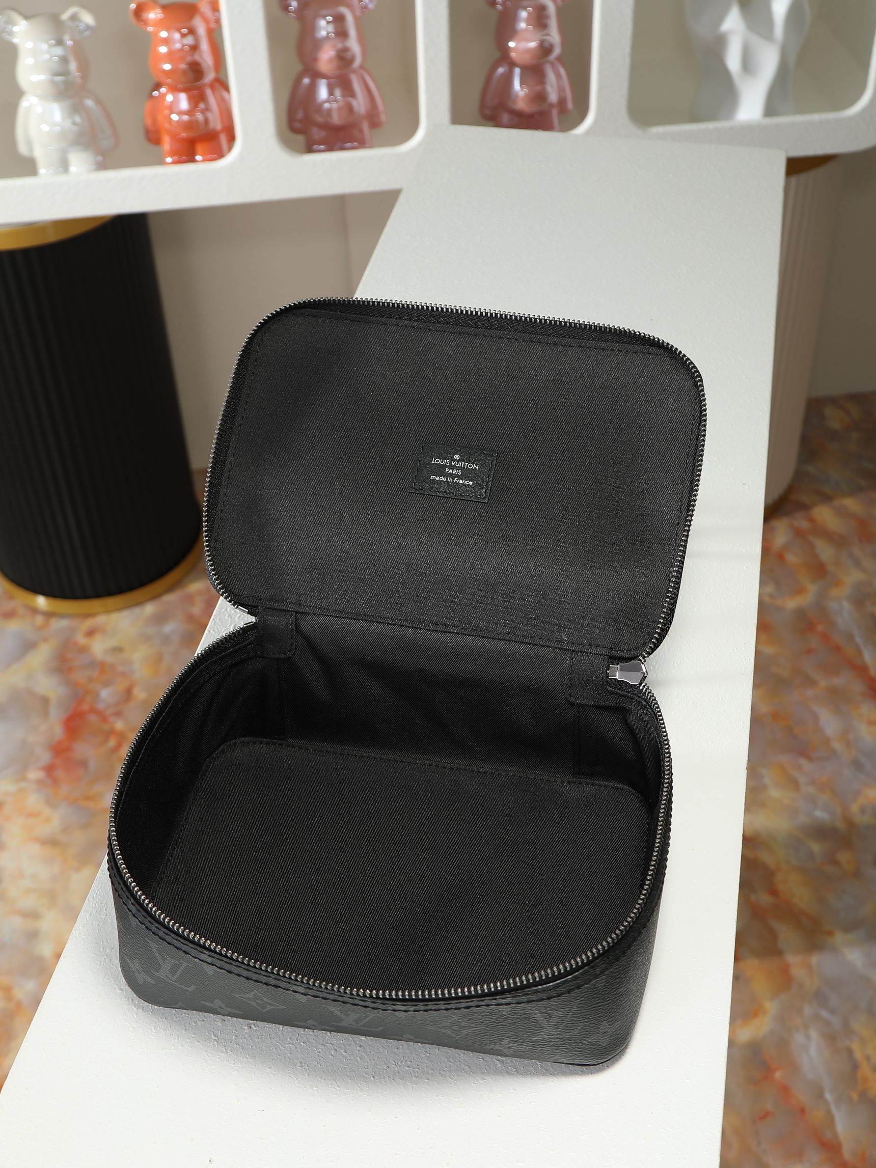 루이비통 M43689 블랙 모노그램 플라워 스타일 Packing Cube 중형 여행용 수납 파우치