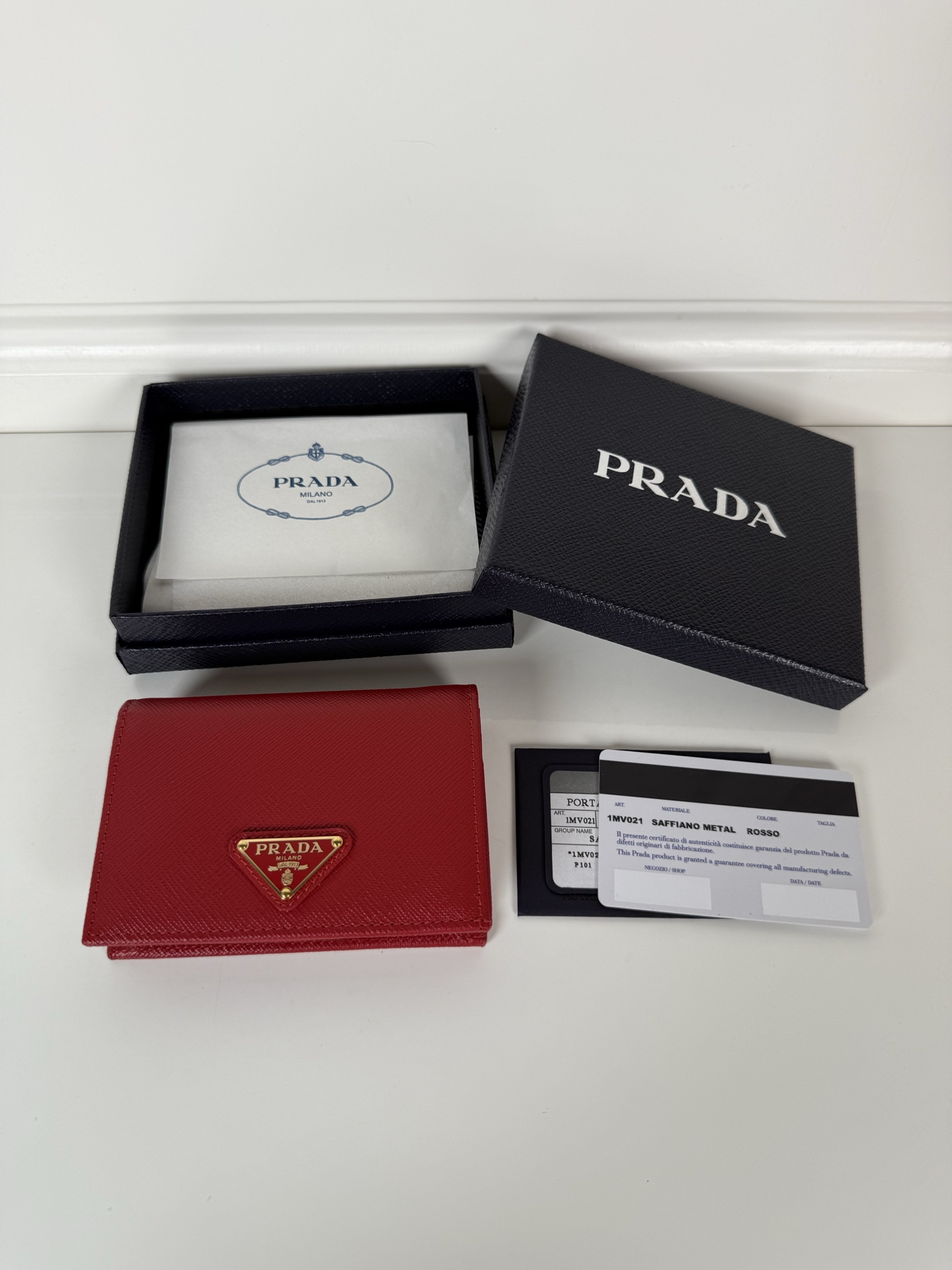 프라다  1MV021 남녀공용 버튼식 반지갑