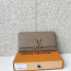루이비통 M61248 베이지 Taurillon 가죽 Capucines 스타일 장지갑