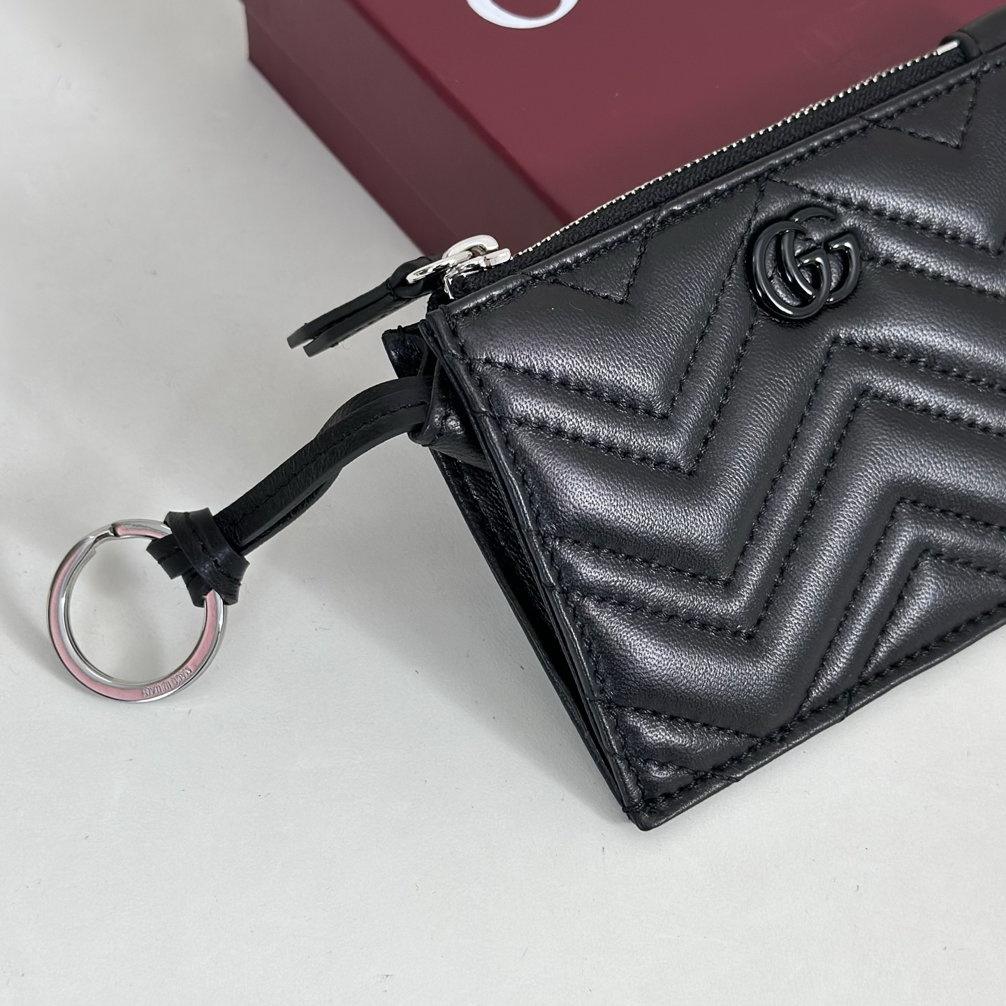 구찌 837747 블랙 양가죽 카드지갑