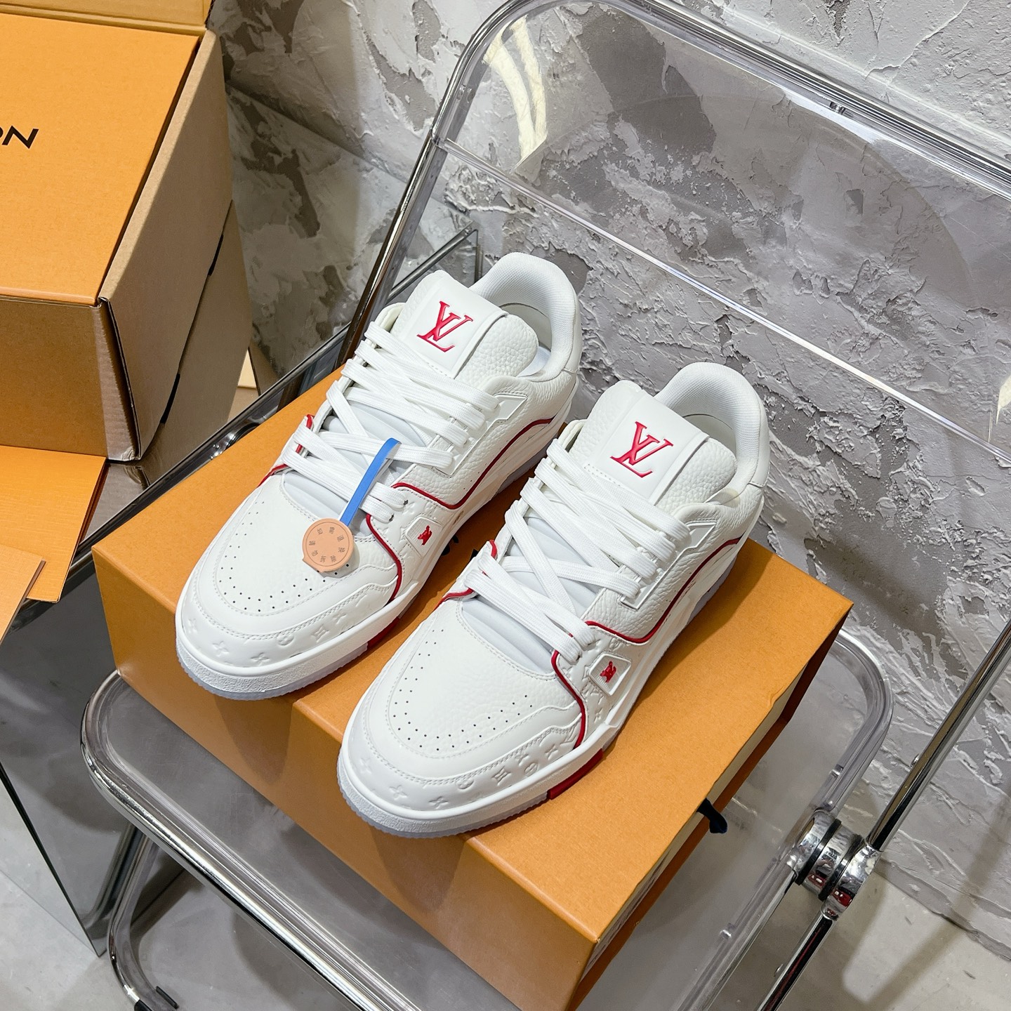 루이비통 LV Trainer 스타일 커플용 로우탑 스니커즈