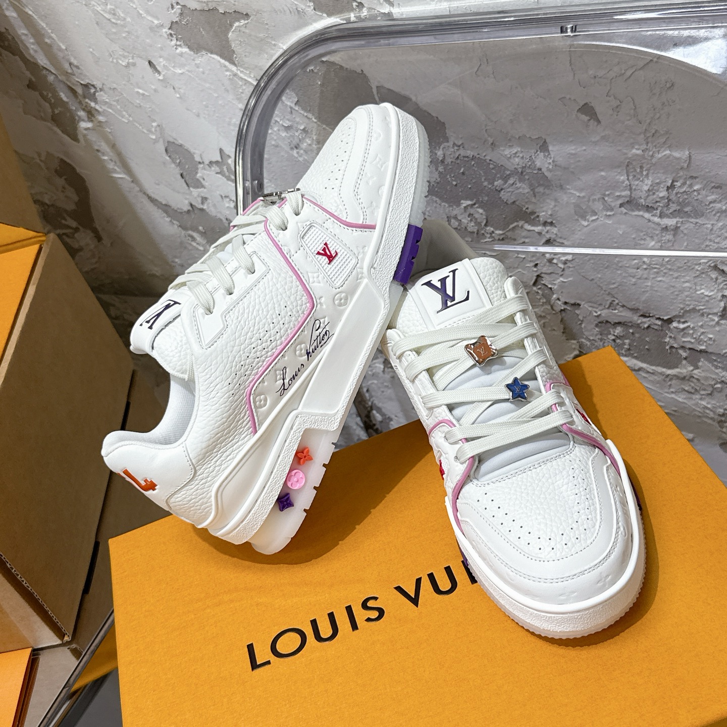 루이비통 LV Trainer 스타일 커플용 로우탑 스니커즈