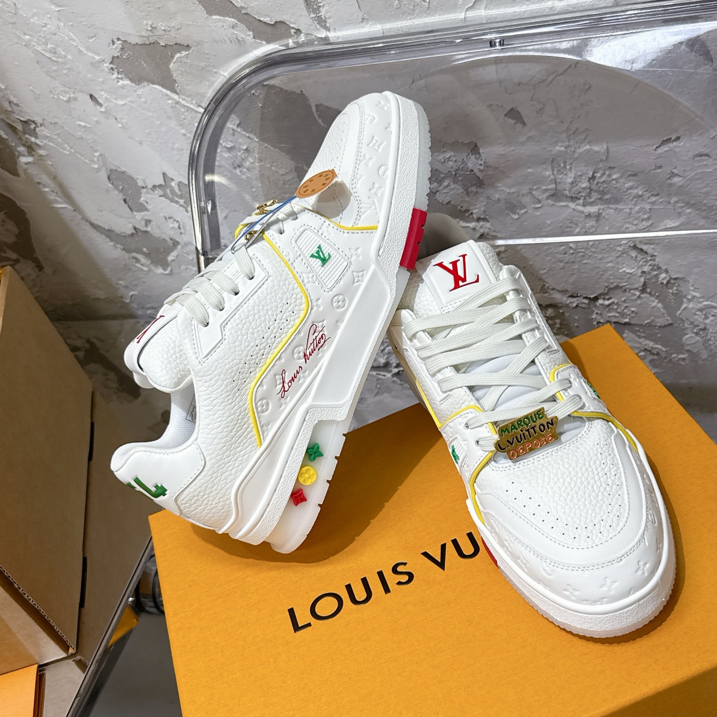 루이비통 LV Trainer 스타일 커플용 로우탑 스니커즈