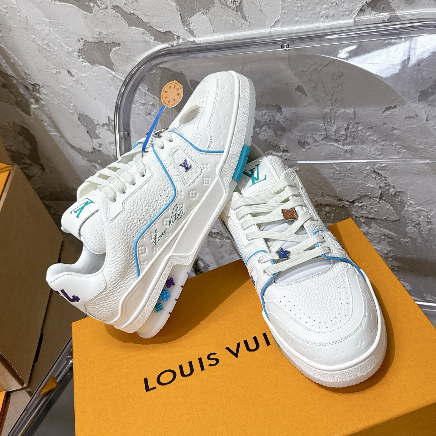 루이비통 LV Trainer 스타일 커플용 로우탑 스니커즈