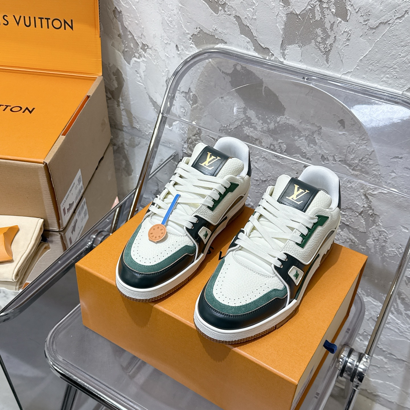 루이비통 LV Trainer 스타일 남성용 로우탑 스니커즈