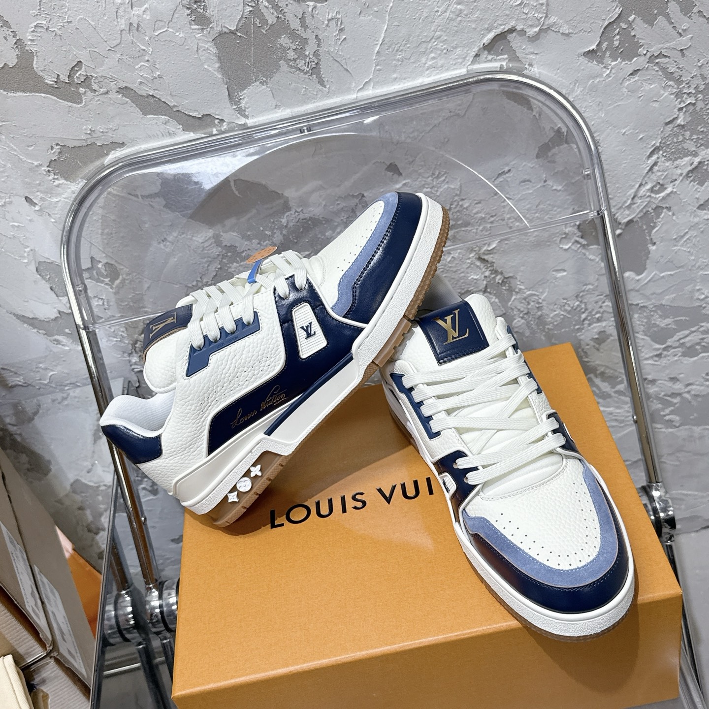 루이비통 LV Trainer 스타일 남성용 로우탑 스니커즈