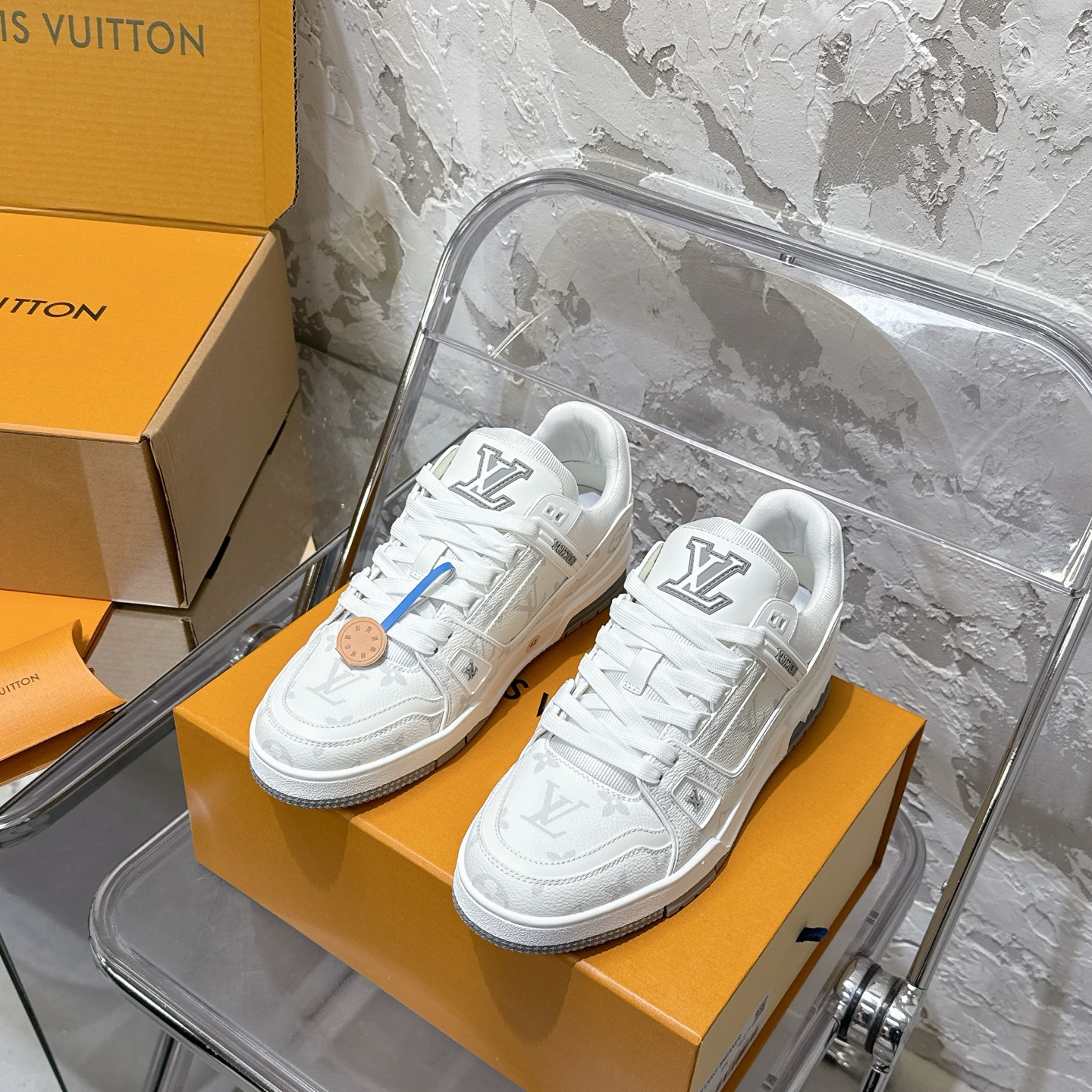 루이비통 LV Trainer 스타일 남성용 로우탑 스니커즈