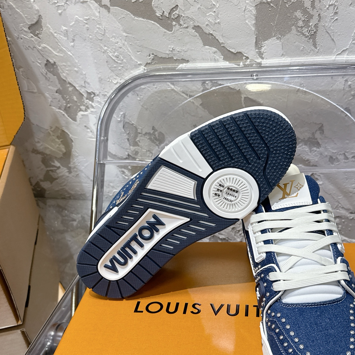 루이비통 LV Trainer 스타일 남성용 로우탑 스니커즈