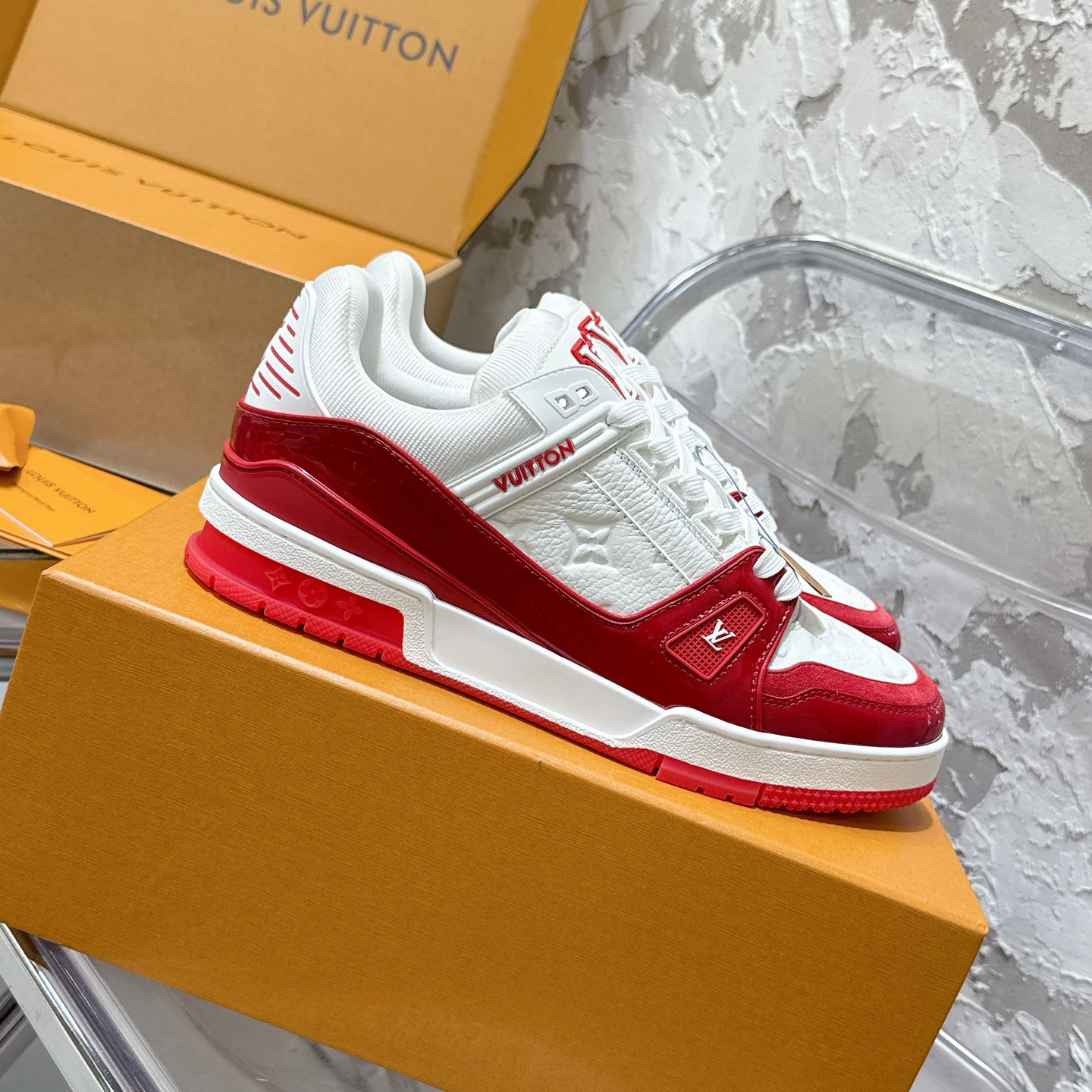 루이비통 LV Trainer 스타일 남성용 로우탑 스니커즈