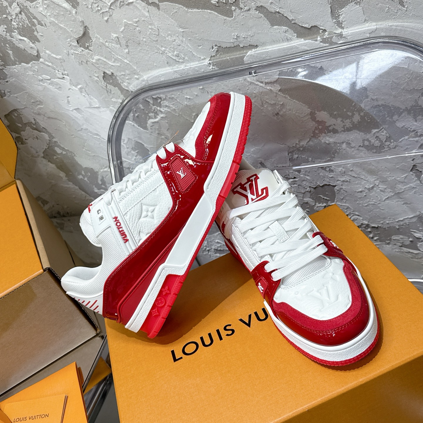 루이비통 LV Trainer 스타일 남성용 로우탑 스니커즈