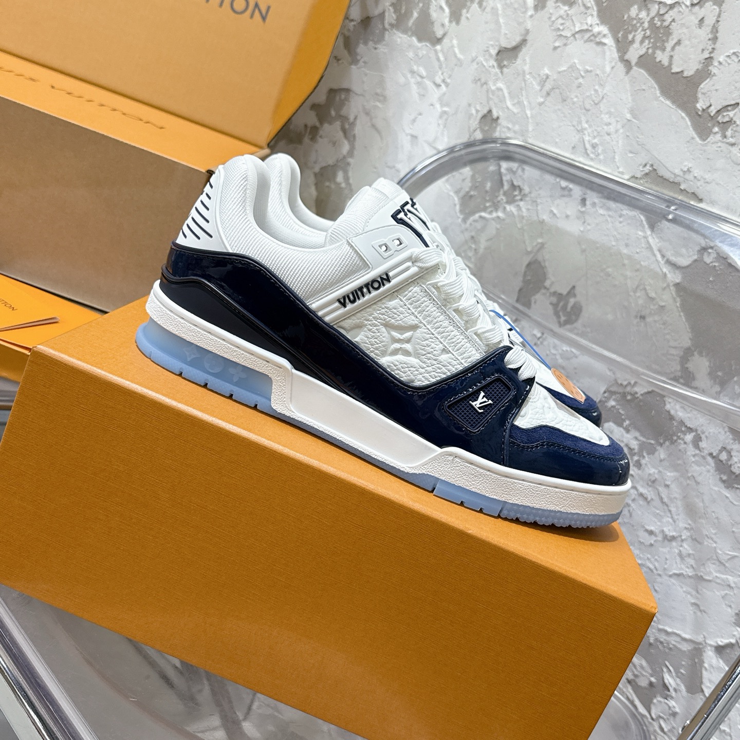 루이비통 LV Trainer 스타일 남성용 로우탑 스니커즈