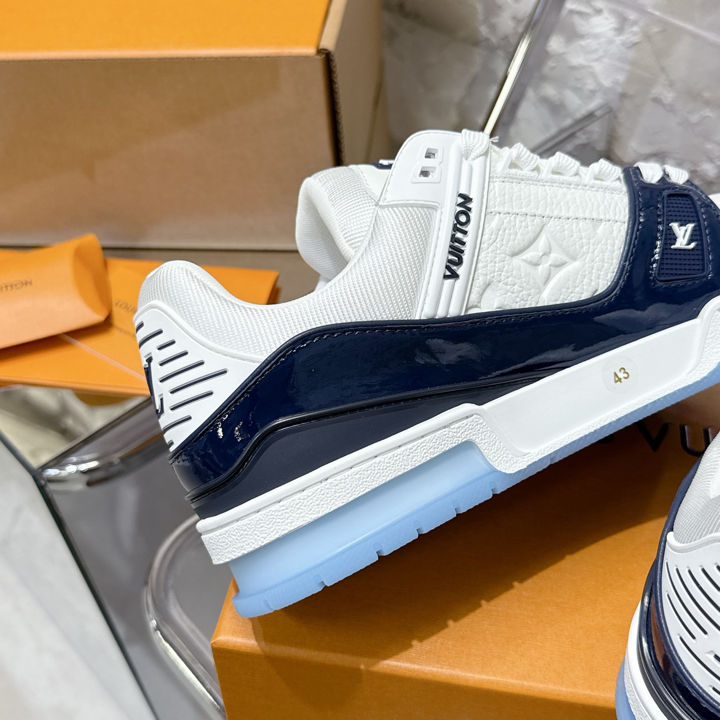 루이비통 LV Trainer 스타일 남성용 로우탑 스니커즈