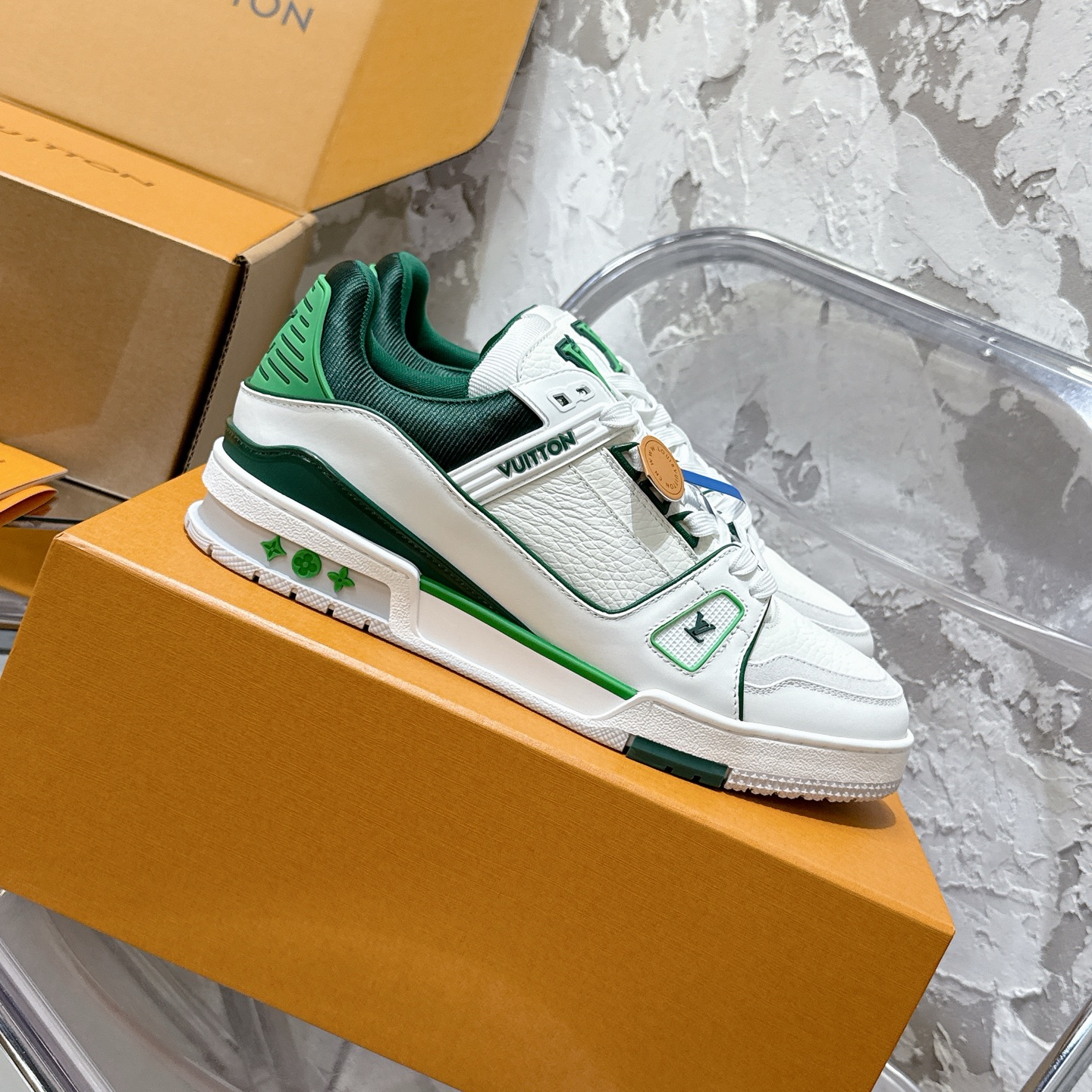 루이비통 LV Trainer 스타일 남성용 로우탑 스니커즈
