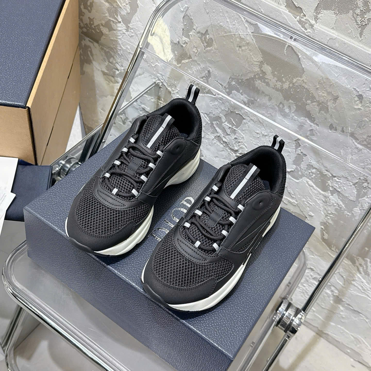 디올 B22 스타 반사 디자인 커플 스니커즈